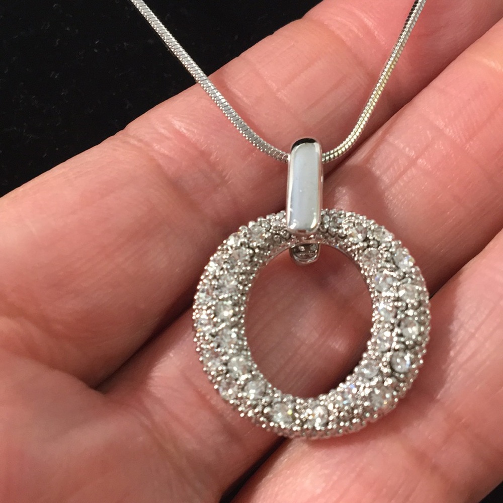 Crystal & Rhinestone “O” Necklace